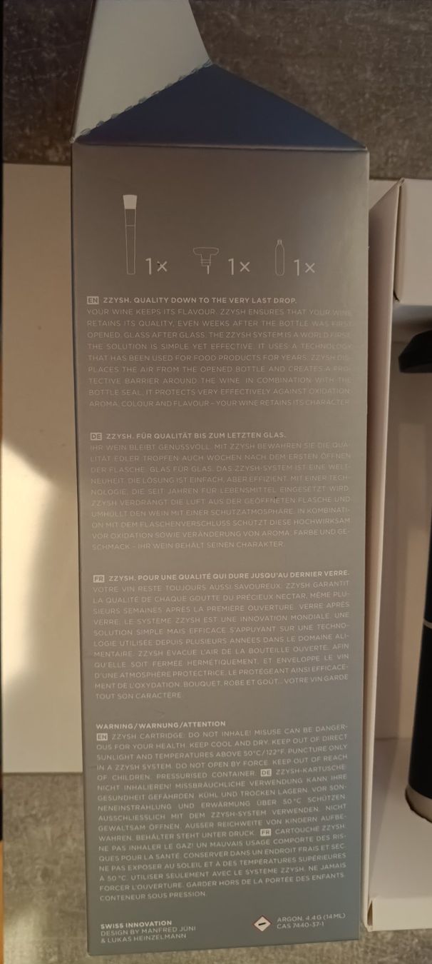 Spirituosen: Zzysh Champagner System inkl. 5 Kartuschen – Neu (gemäss Beschreibung) aus Arbon von Gatto81 2