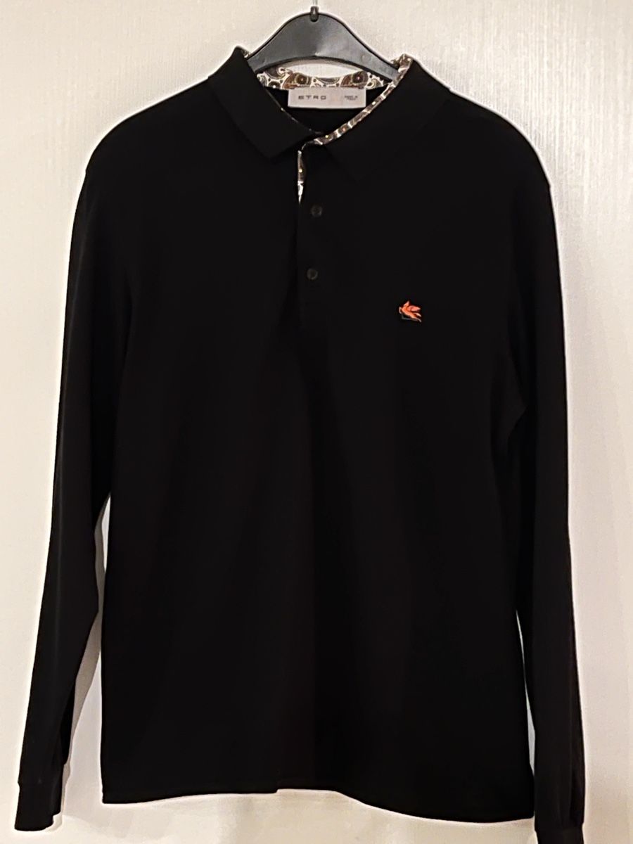 Etro Polo-Shirts: ETRO Polohemd schwarz Langarm, Grösse L – Neu (gemäss Beschreibung) aus Winterthur von ChicMarkt