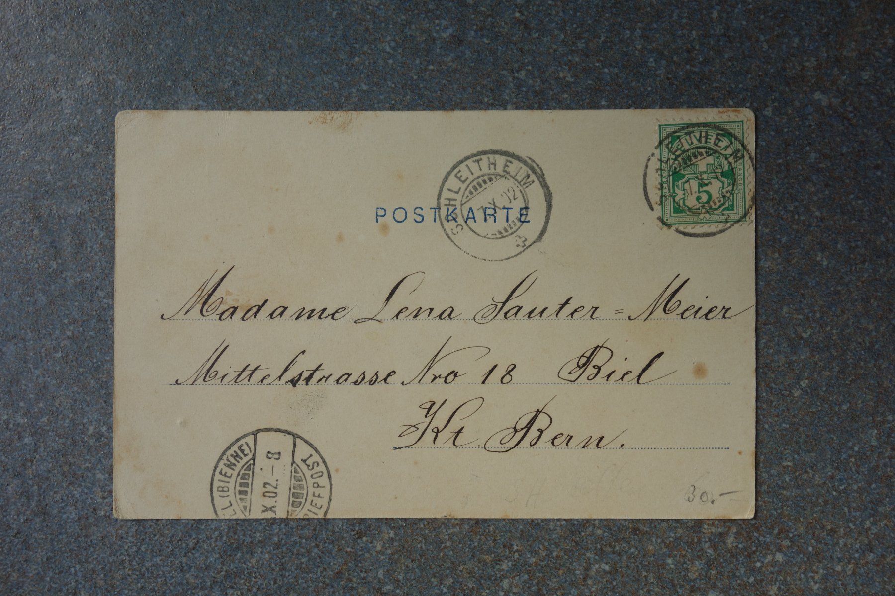Cartoline postali: Ansichtskarte Schleitheim,  Rest. Frohsinn, 1902 – Usato da Stein am Rhein venduto da Laffoni 1
