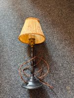 Vintage Tischlampe mit Stoffschirm