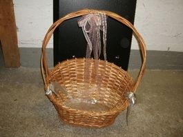 Schöner Weidenkorb Oster-Geschenkkorb m Schleife Deko 🎀🌷🎁
