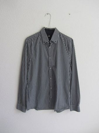 Hemd schwarz-weiss kariert - S