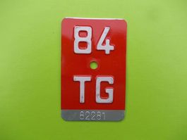 Velonummer / Fahrradnummer TG 84