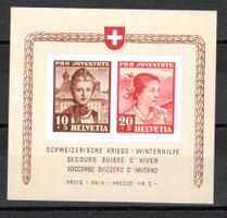 PJ 1941 Block Kriegswinterhilfe postfrisch SBK 130.--