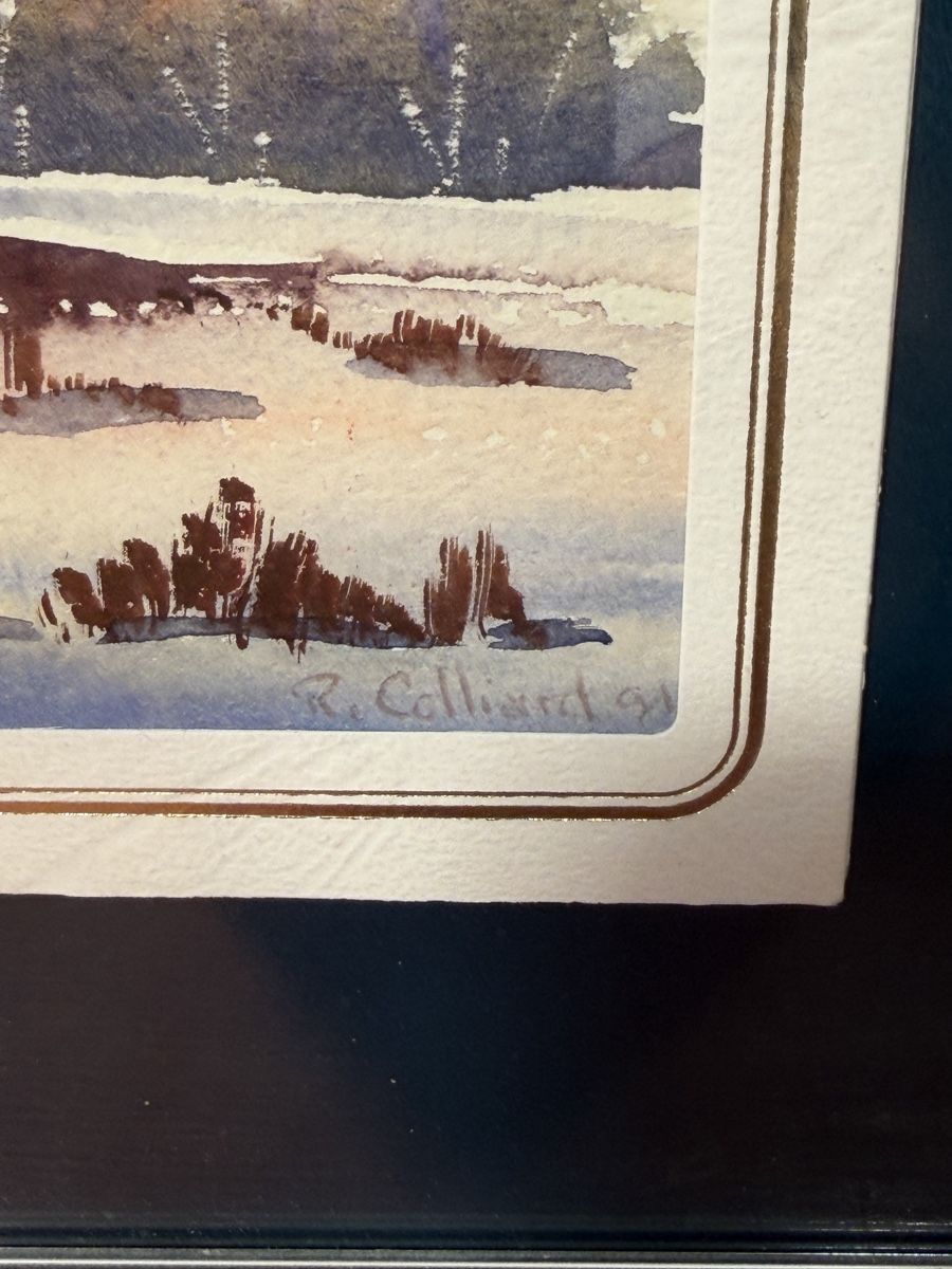 Gemälde: Original Watercolour Winter Scene Painting - Framed Artwork – Gebraucht aus Lausanne von vas_mbk2 2