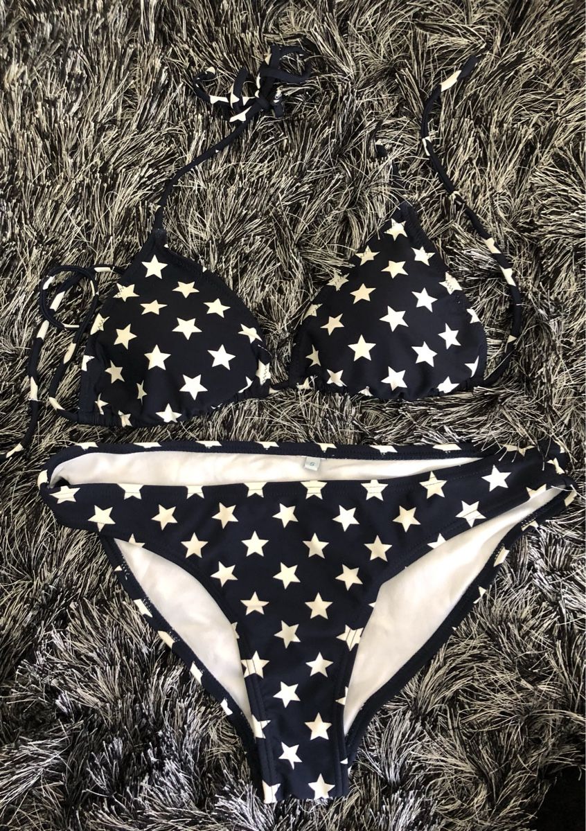 Costumi da bagno & Bikini: Bikini, dunkelblau/weisse Sterne, Grösse: S – Nuovo (secondo la descrizione) da St. Gallen venduto da Allegra_blue