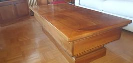 Magnifique table basse en bois massif avec rangement