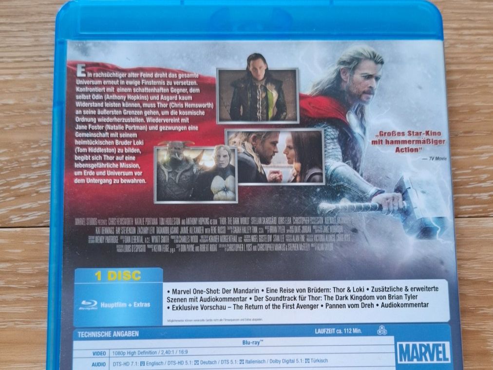 Tutti i DVDs: Blu-Ray: Thor, Thor:The Dark World & Thor: Ragnarok - Marvel – Usato da Nussbaumen AG venduto da yan_zdf8 2