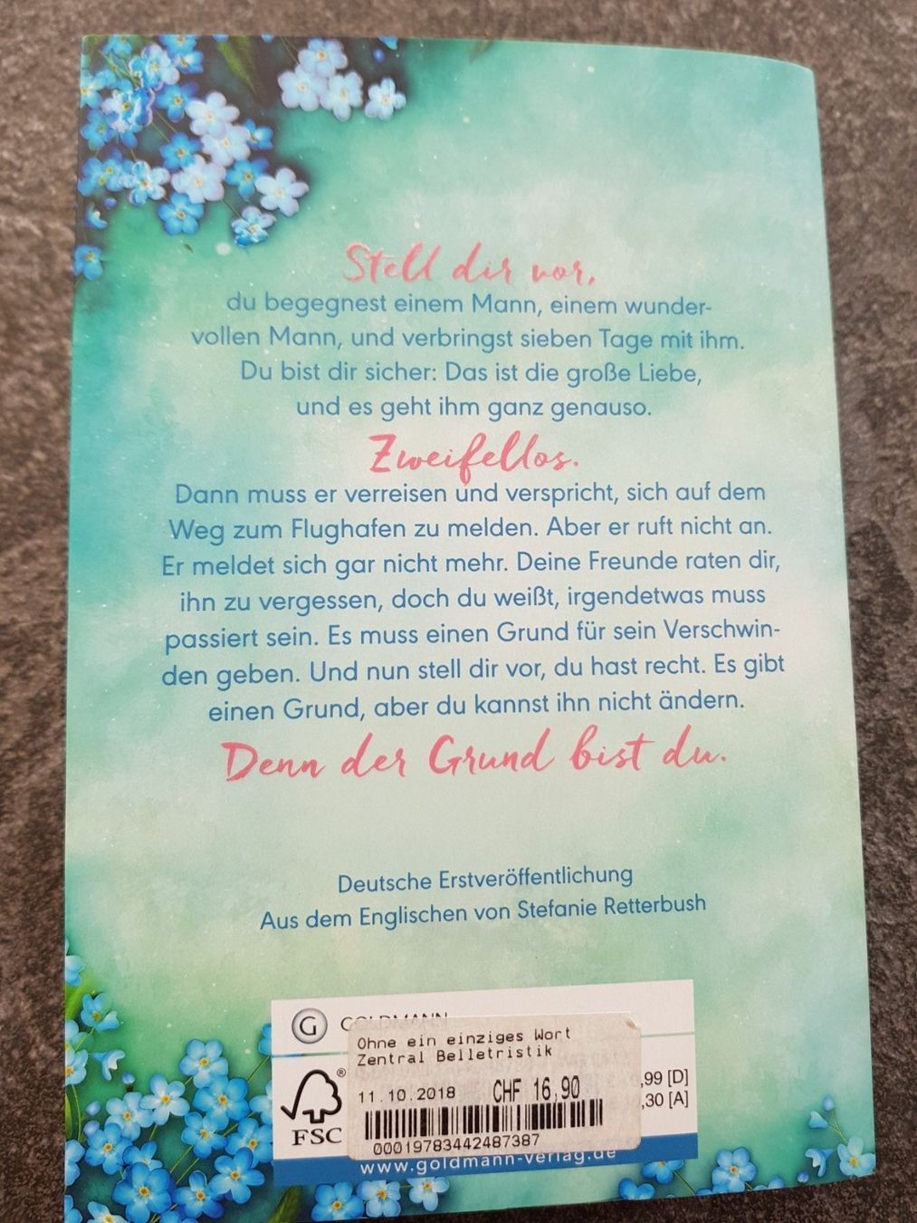 Libri: Ohne ein einziges Wort / Rosie Walsh Roman – Usato da Dietikon venduto da marconi07 1
