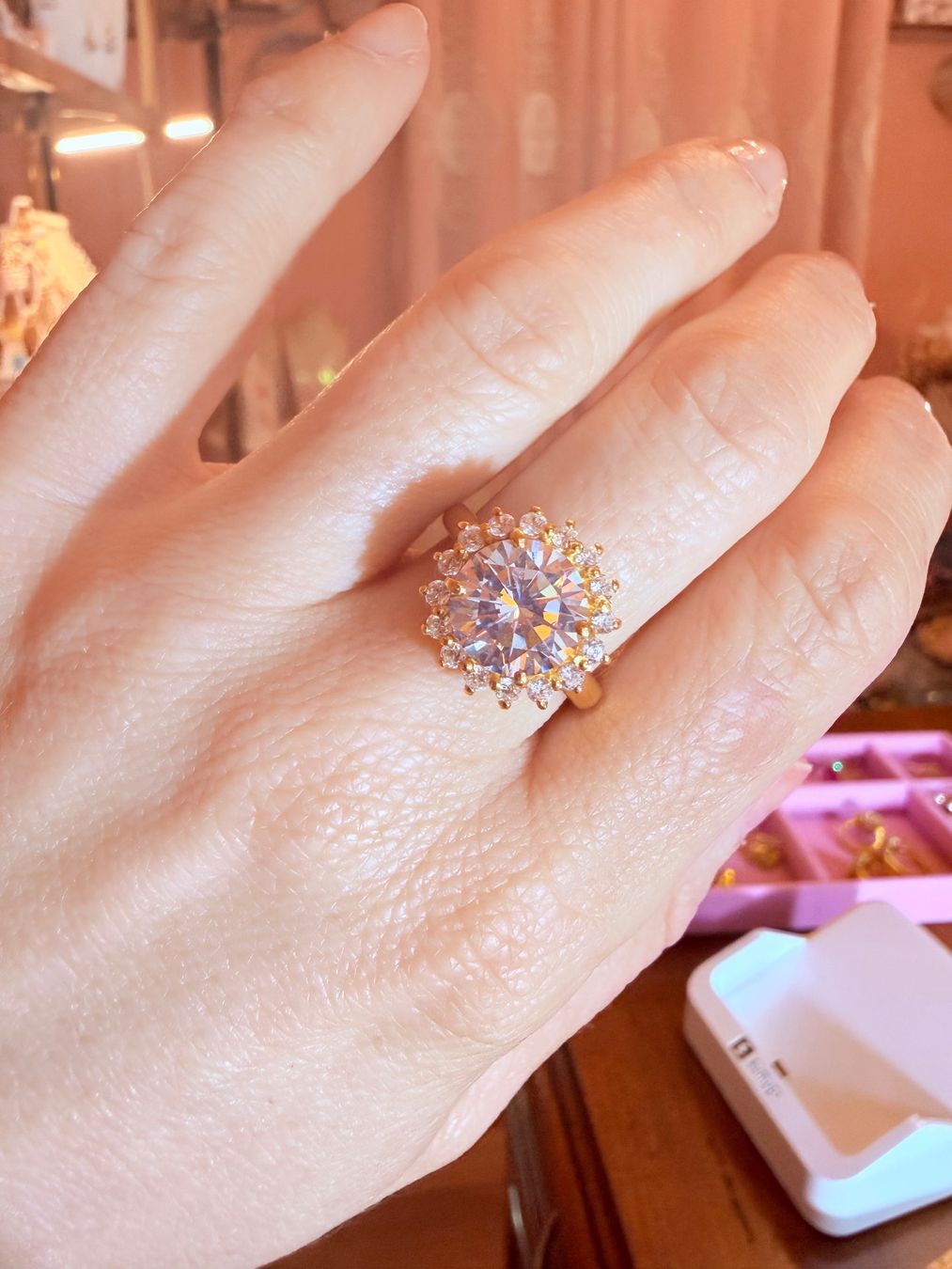 Anelli: Bague fleur princesse moissanites – Nuovo e nell'imballaggio originale da St-Maurice venduto da Sandrinette123 1