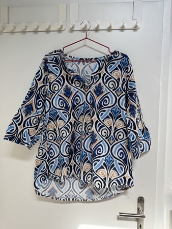 Baumwoll Bluse gemustert