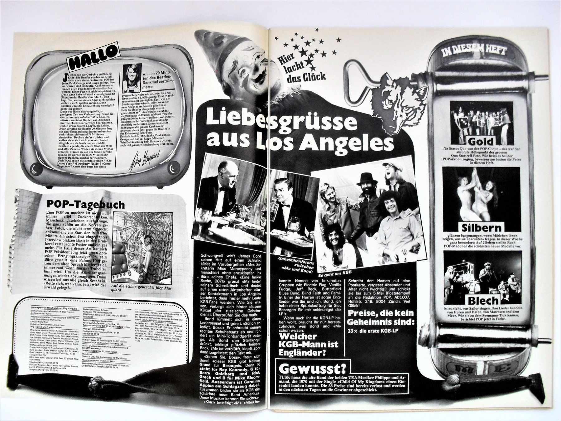 Riviste & Magazine: POP Heft 1976 mit POSTER (2) - DAVID CARRADINE - HELLO – Nuovo (secondo la descrizione) da Zürich venduto da erfreut01 1