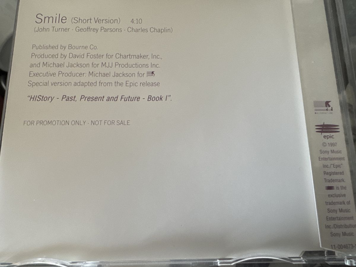 CD: Michael Jackson Rare Smile Single CD – Usato da Solothurn venduto da Rginger12 4