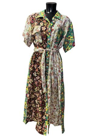SAINT TROPEZ Leinenkleid Gr.XL