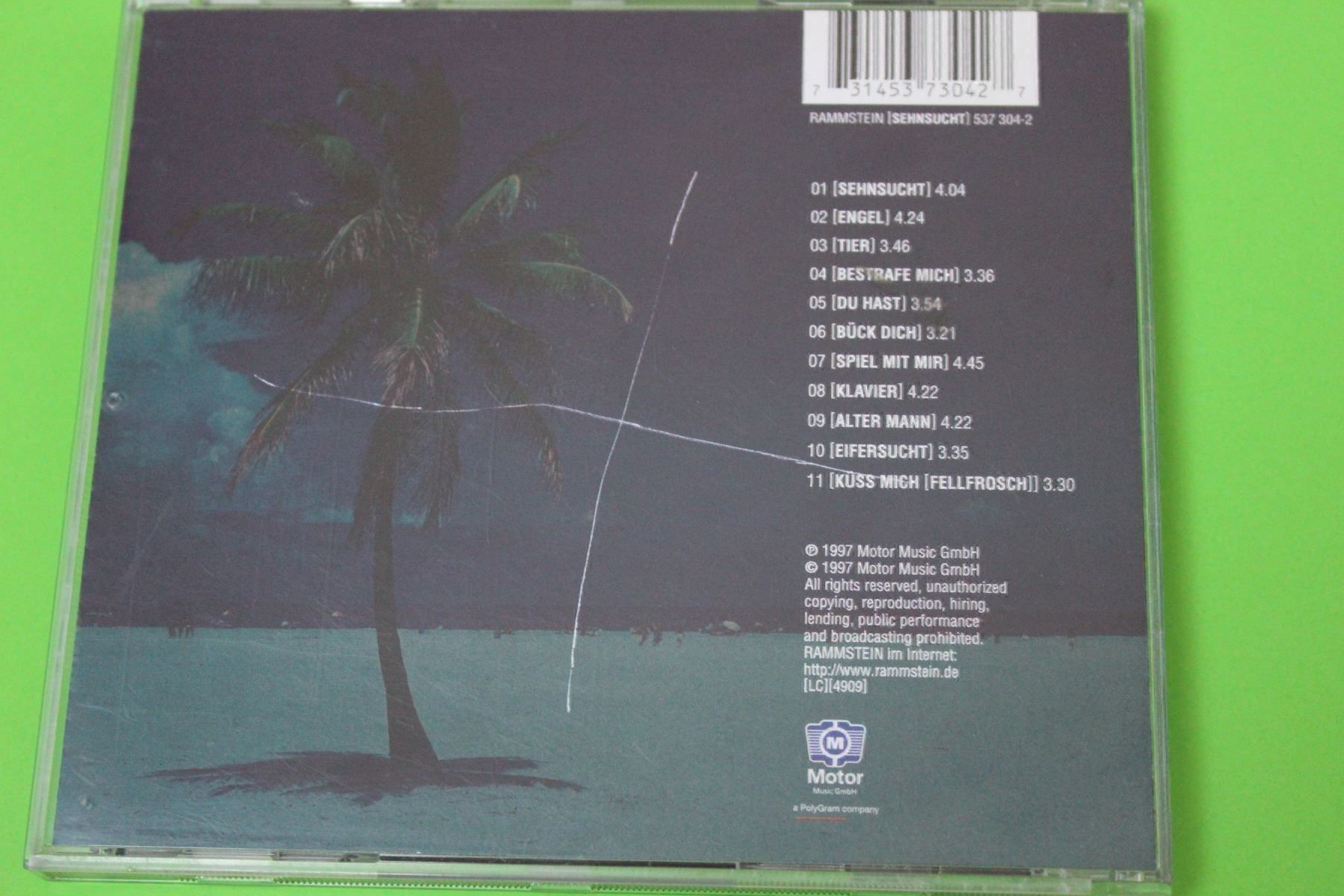 CD: RAMMSTEIN - SEHNSUCHT CD 1997 mit "Engel" und "Du hast" – Usato da Tübach venduto da JamesStone 1