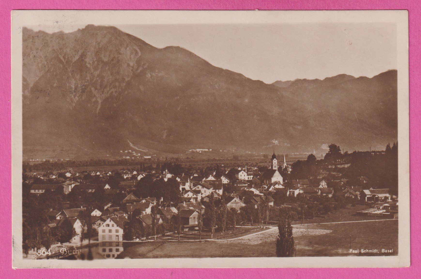 Ansichtskarten: Buchs SG gel 1927 – Gebraucht aus Einsiedeln von dillie