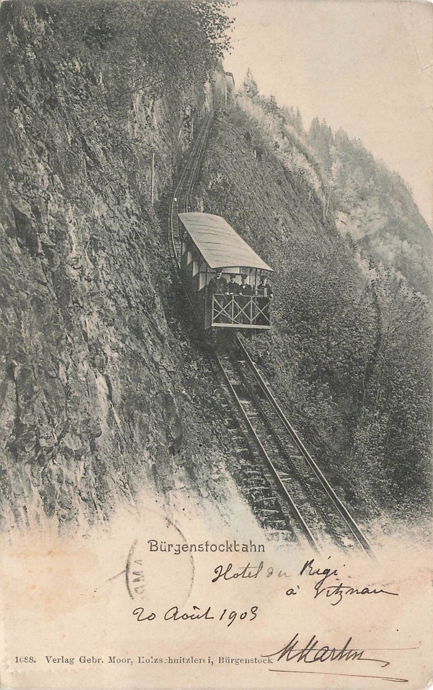 Cartoline postali: Bürgenstoktahn bahn Ennetbürgen – Usato da Biasca venduto da Blenio71