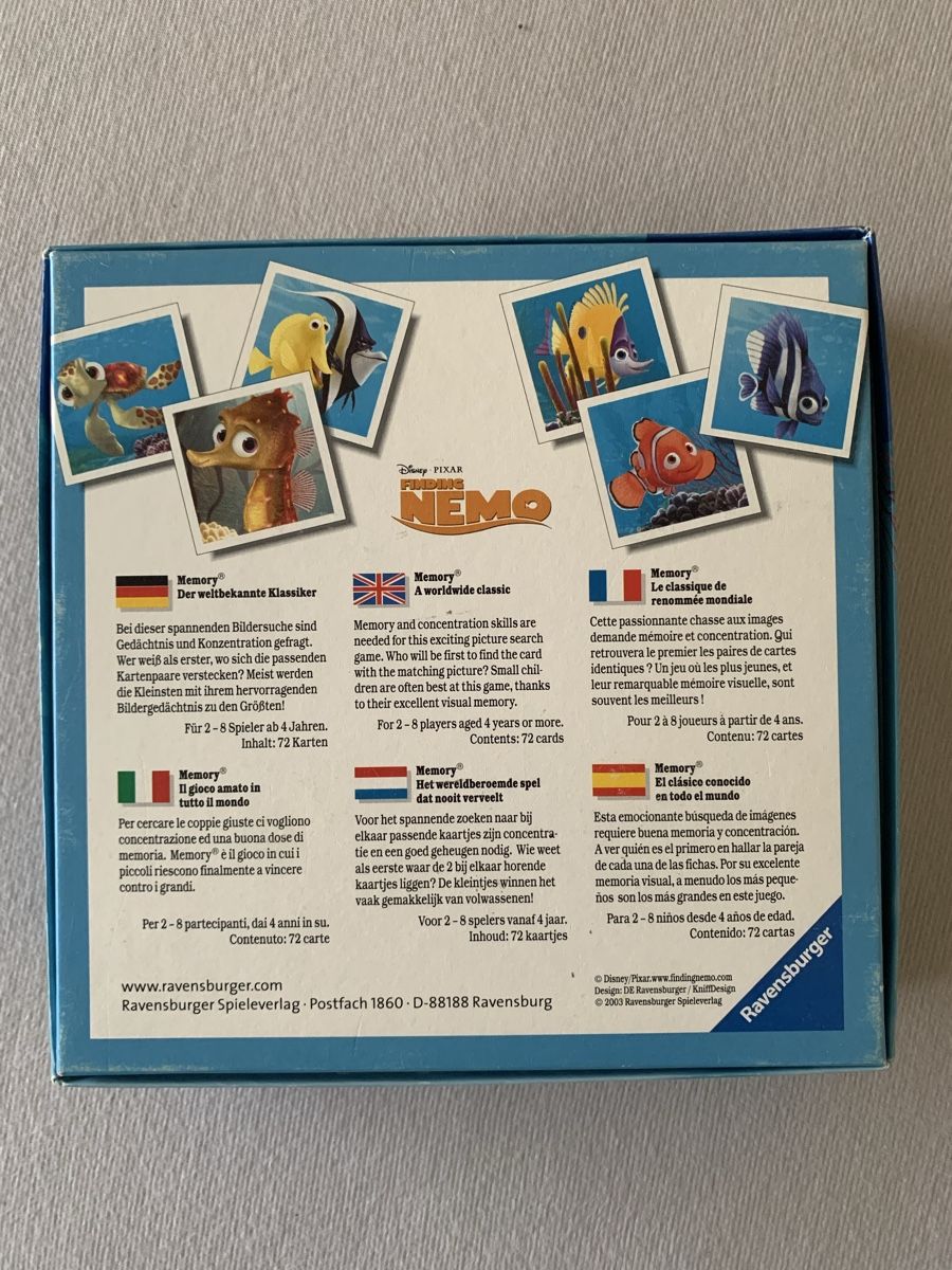 Ravensburger Giochi: Memory Ravensburger Disney, Winnie Pooh, Nemo – Usato da Aarwangen venduto da ChristineHoKa 5
