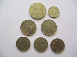 Lot de 7 pieces Allemagne Deutsche Mark et Pfennig