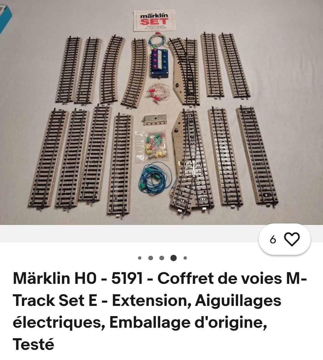 Märklin Modellini di ferrovie: MÄRKLIN HO SET-HO EXTENSION E 5191 – Nuovo (secondo la descrizione) da Meyrin venduto da Albain48 1