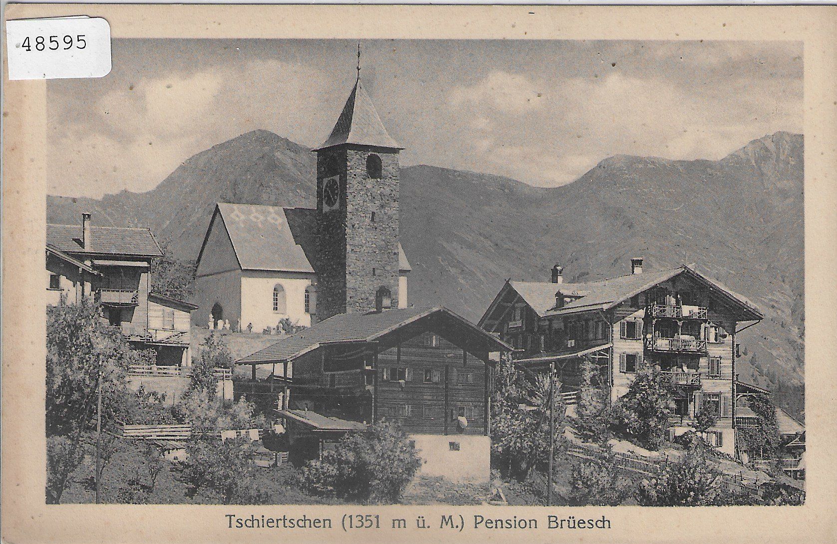 Ansichtskarten: Tschiertschen - Pension Brüesch – Gebraucht aus Ettingen von Kartenplanet