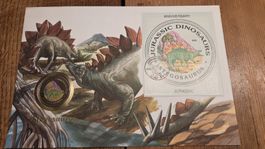 1994 Münzbrief 1000 Francos Guinea Stegosaurus