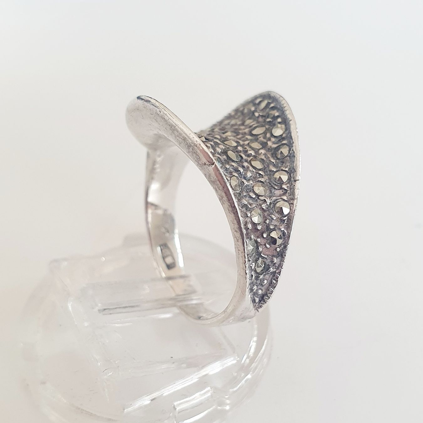 Anelli: Vintage Silber Ring mit Markasiten, Grösse 18.3 mm – Usato da Kreuzlingen venduto da Wunderkiste123 8