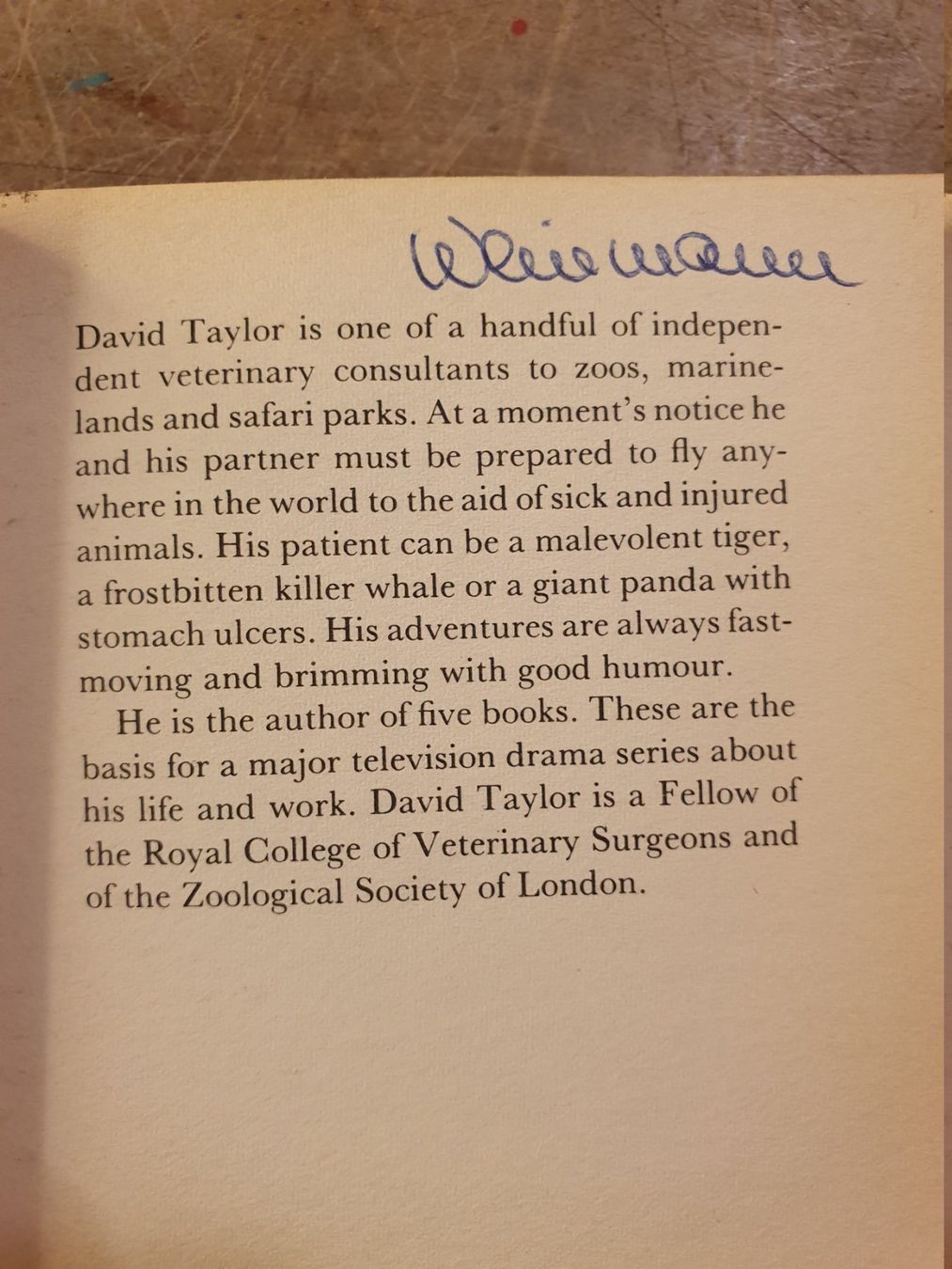Libri: Doctor In The Zoo - David Taylor – Usato da Zürich venduto da loosebone 1
