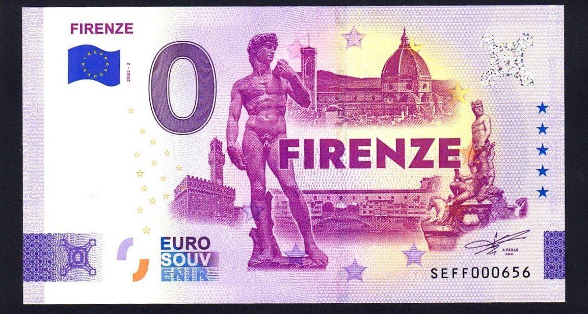 Banconote: 0 EURO Schein FIRENZE 2025 - 2 – Usato da Büetigen venduto da philat