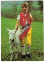 Appenzell, Sennenbub mit Ziege
