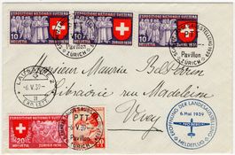 1939 Landi Meldeflug von ZÜRICH nach LAUSANNE