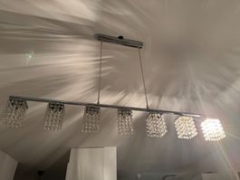 Hängelampe Deckenleuchte Kristall 7-flammig guter Zustand