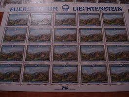 Bogensatz Liechtenstein Landschaften 1982, ** + ET-o