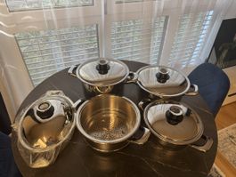 Top Zustand: Zepter Edelstahl Kochtopf Set, 5-teilig!