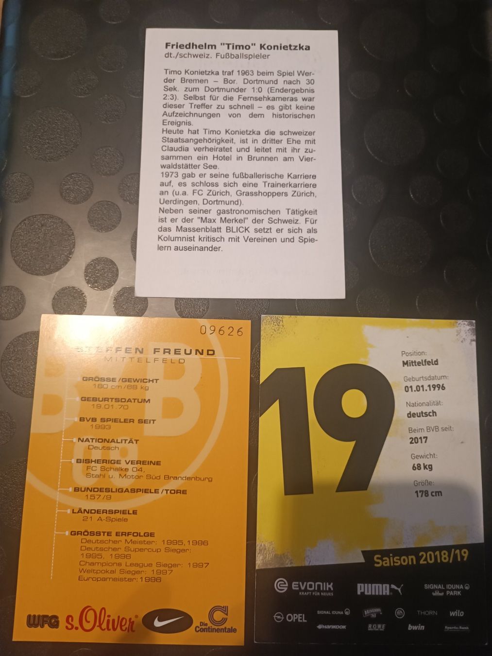 Autographes: BVB - handsignierte Autogrammkarten Set – D'occasion à Menziken par Artographs 1