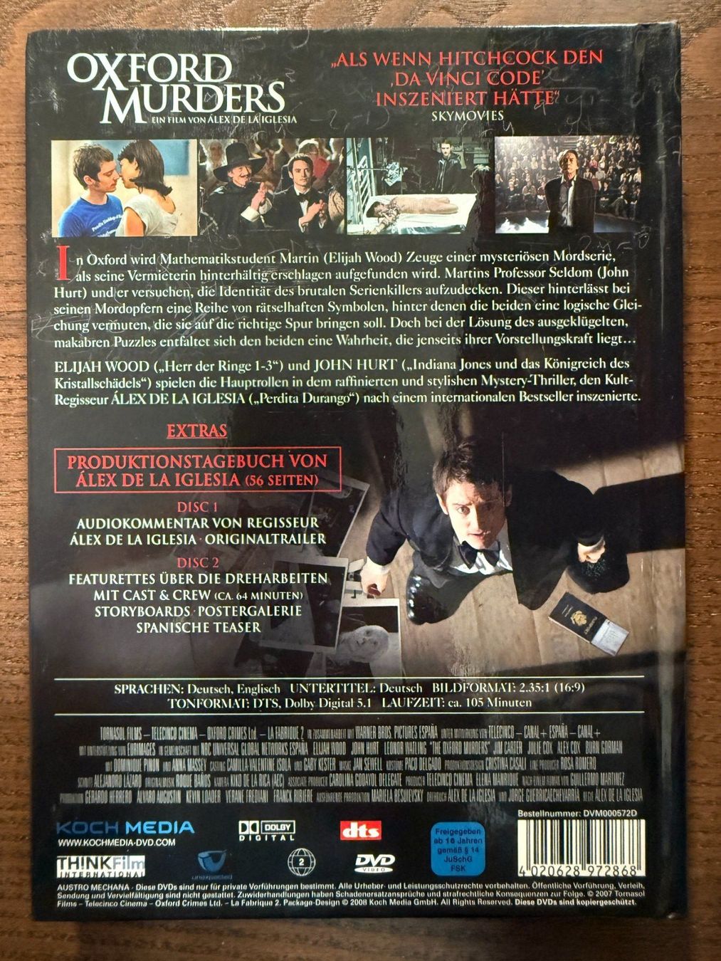 Tutti i DVDs: Oxford Murders - Mediabook – Usato da Zürich venduto da FilmFreunde 1
