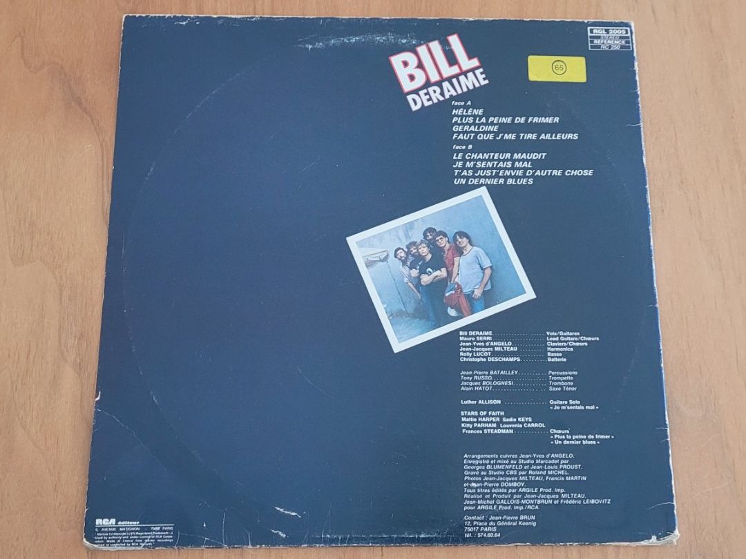 Vinyles: LP  Bill Deraime – D'occasion à Martigny par MZ-67 1