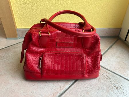 Sac Longchamp Croco rouge