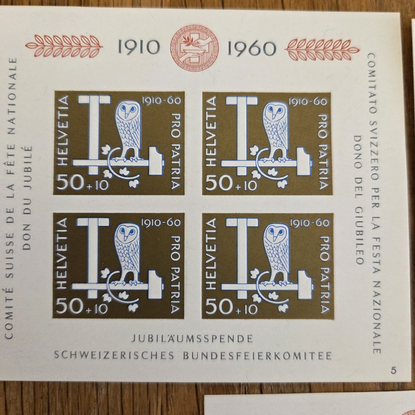 Alle Briefmarken: 3x Briefmarken Block Pro Patria 50+10   1960 Postfrisch.. – Gebraucht aus Stans von Ducati16 2