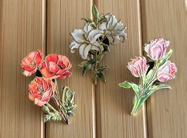 3x Pin Blumen