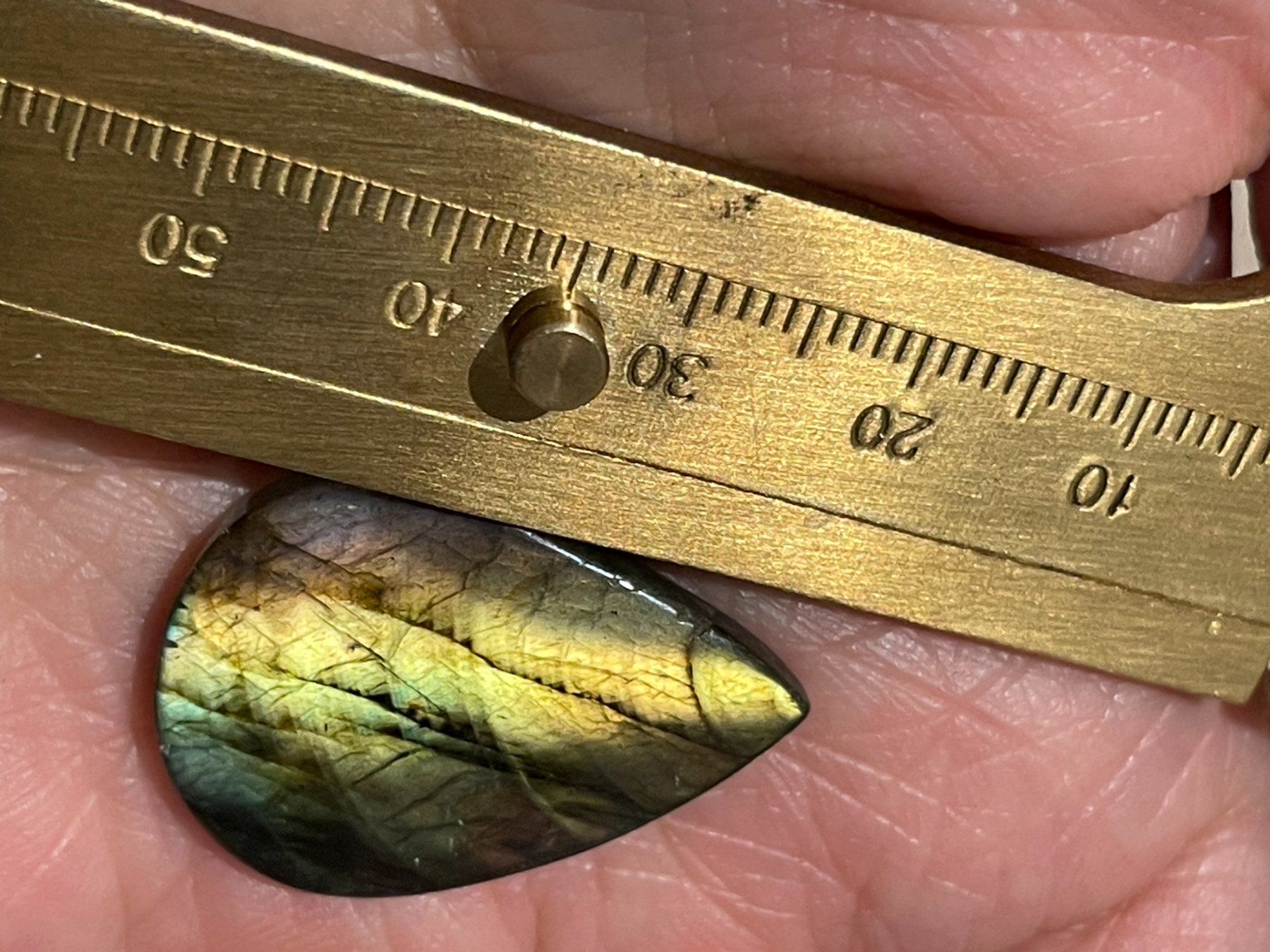 Pietre preziose: Premium Labradorit Cabochon – Nuovo e nell'imballaggio originale da Schiers venduto da sisikristall 3