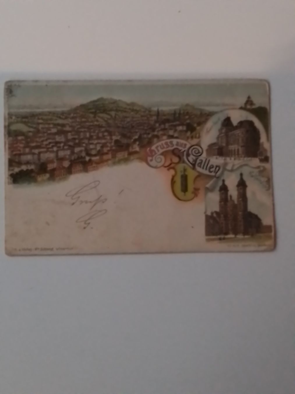 Ansichtskarten: Litho  "St.Gallen 1901 " – Gebraucht aus Eptingen von Dreierhoefli