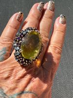 Llan Valls™️©️ Lemon Quartz Ring Swiss Blue Topaz & Amethyst
