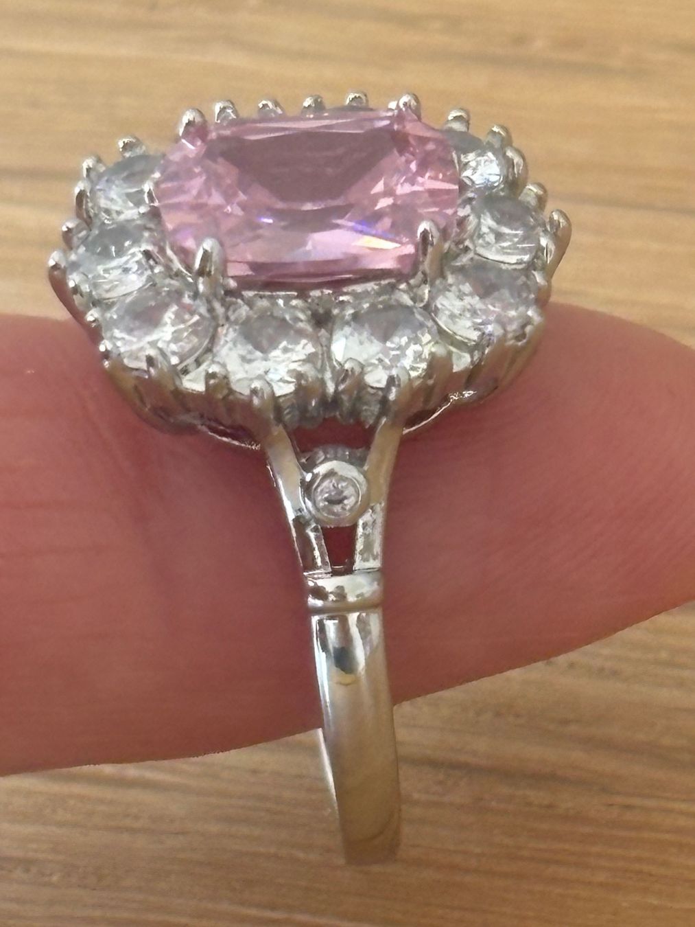 Anelli: Luxus Elegante Gr.19/9 Ring Farbe: Silber/Rosa – Nuovo (secondo la descrizione) da Biel-Bienne venduto da Roserosse13 5