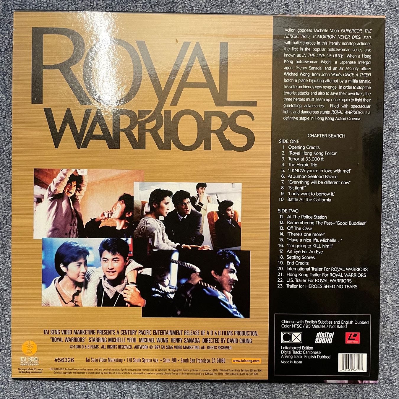 Tutti i DVDs: Royal Warriors - LASER DISC - Englisch Orig. – Usato da Stans venduto da Brode 1