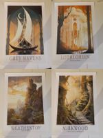 lot de 4 affiches sur toile le seigneur des anneaux 