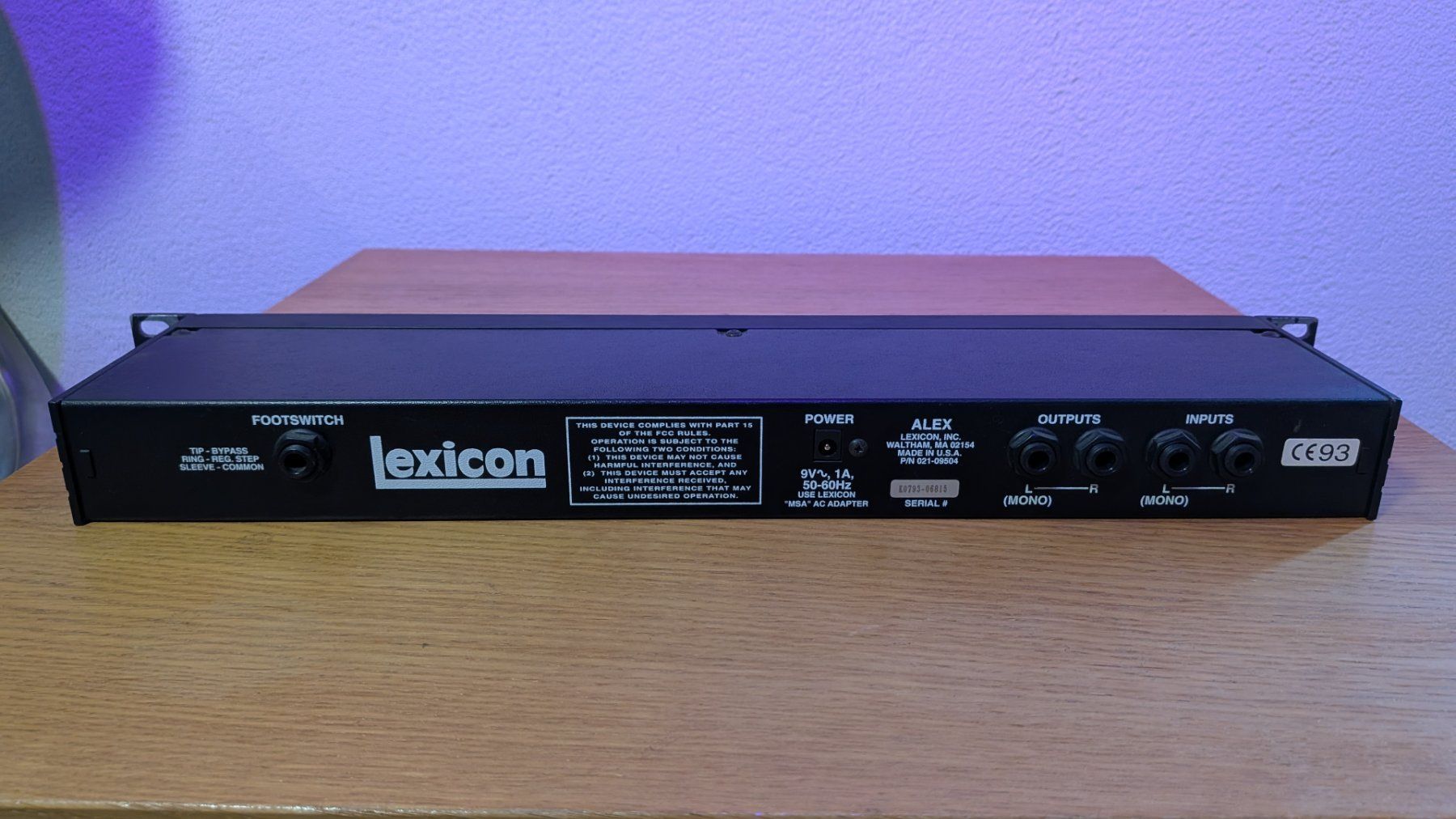 Lexicon Equalizzatori: Lexicon Alex Digital Effects Processor – Usato da Siebnen venduto da Ironcobra8 1