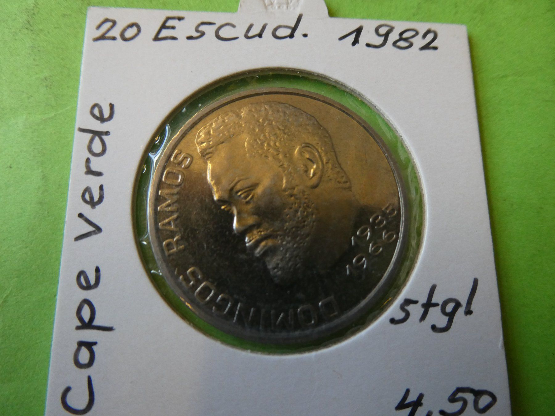 Toutes les monnaies: Cape Verde 1982, 20 Escudos   stgl. – D'occasion à Hinterforst par Rohusri