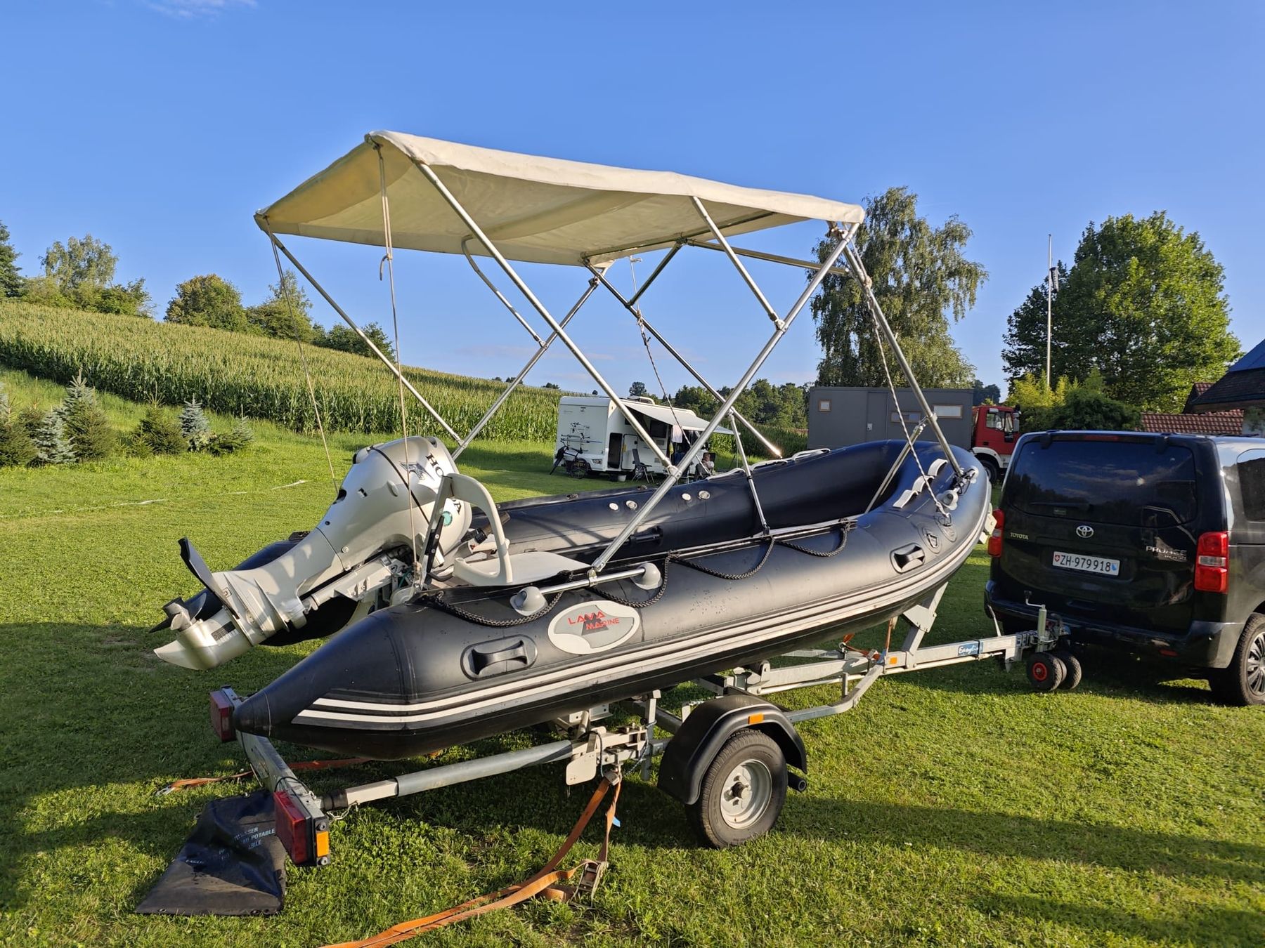 Honda Boote: Festrumpf-Schlauchboot 20Ps Bodeseezulassung + Trailer – Gebraucht aus Kleinandelfingen von jessi2209 6
