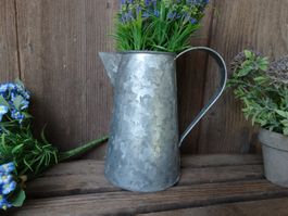 schöner verzinkter krug, 19cm hoch Giesskanne vintage Deko